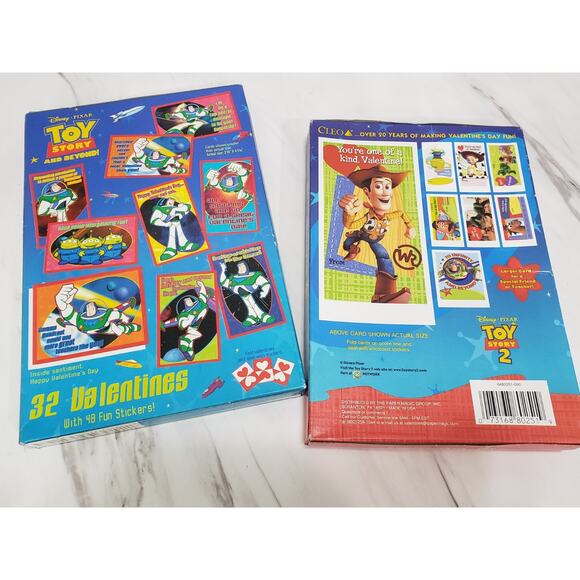 Vintage Disney Pixar Toy Story 1 & Toy Story 2 Valentines Classroom Cards lot 2 - Picture 6 of 11